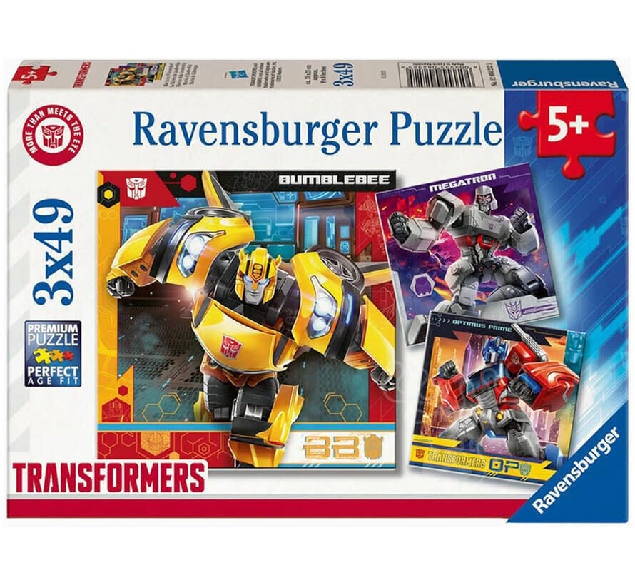 FINAL SALE Rav Transformers Puzzle 3 x 49pcs (Damaged Box)
