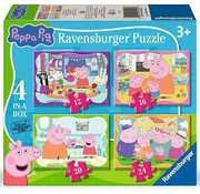 Ravensburger Ravensburger Peppa Pig, Family Time - 4 in a Box 12/16/20/24 Pc Puzzle