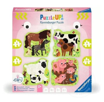 Ravensburger FINAL SALE Rav Puzzle Up Farm Animals 4/6/8/10 pc Puzzles (Damaged Box)