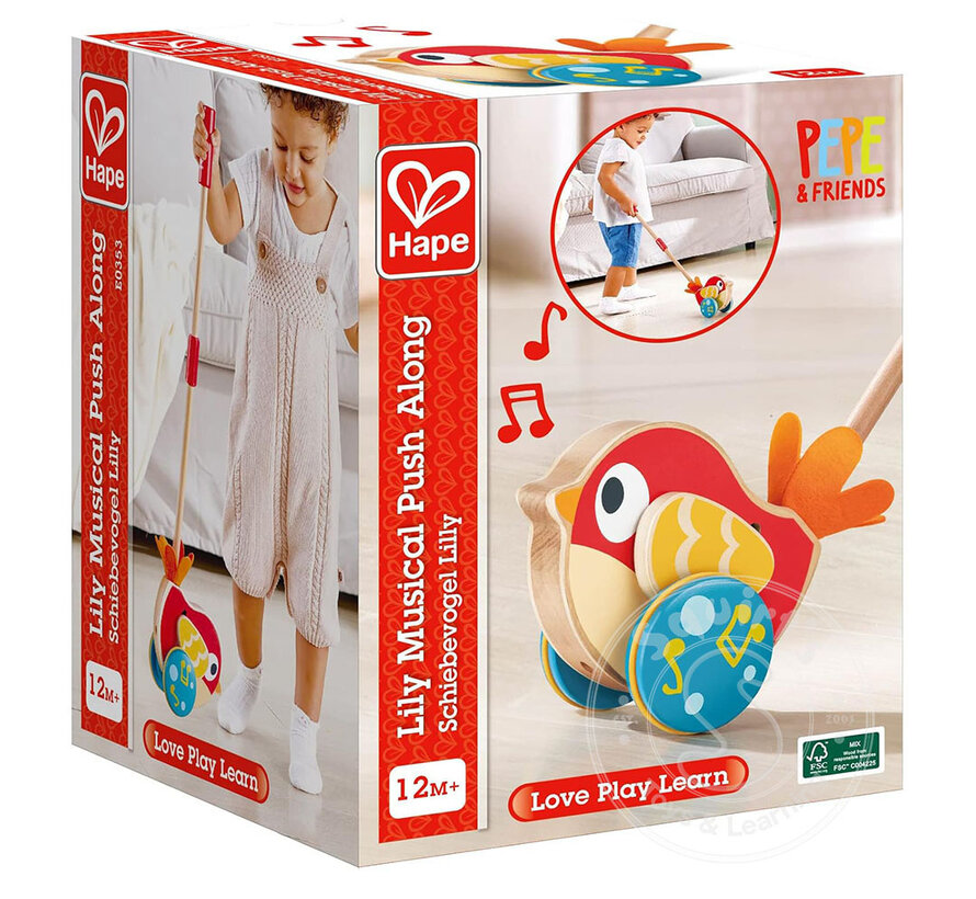 FINAL SALE Hape Lily Musical Push Along (Damaged Box Only)