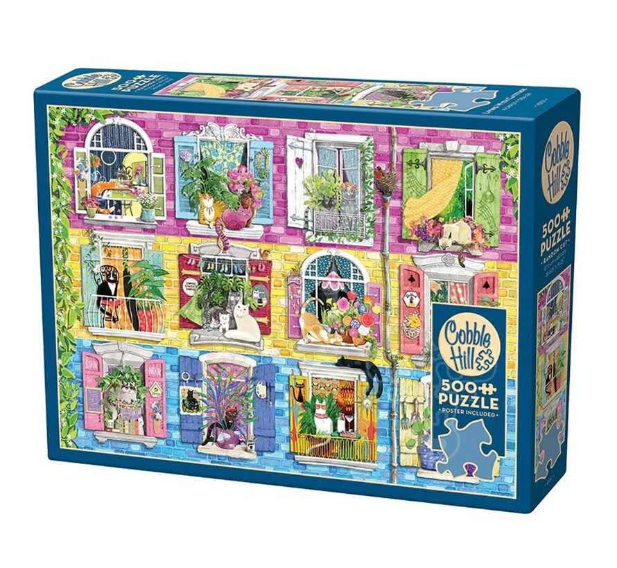 Cobble Hill Living With Catitude Puzzle 500pcs