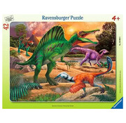 Ravensburger Ravensburger Dinosaurs Roam the Earth Tray Puzzle 42pcs