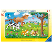 Ravensburger Ravensburger Cute Animal Friends Tray Puzzle 15pcs