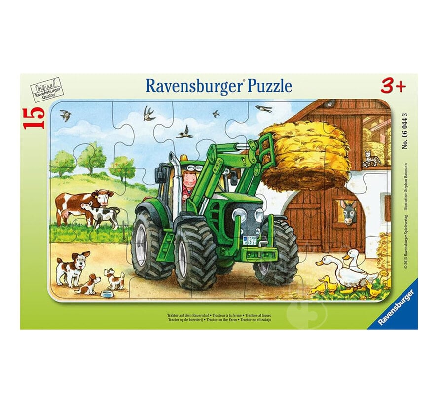 Ravensburger Tractor on the Farm  Tray Puzzle 15pcs