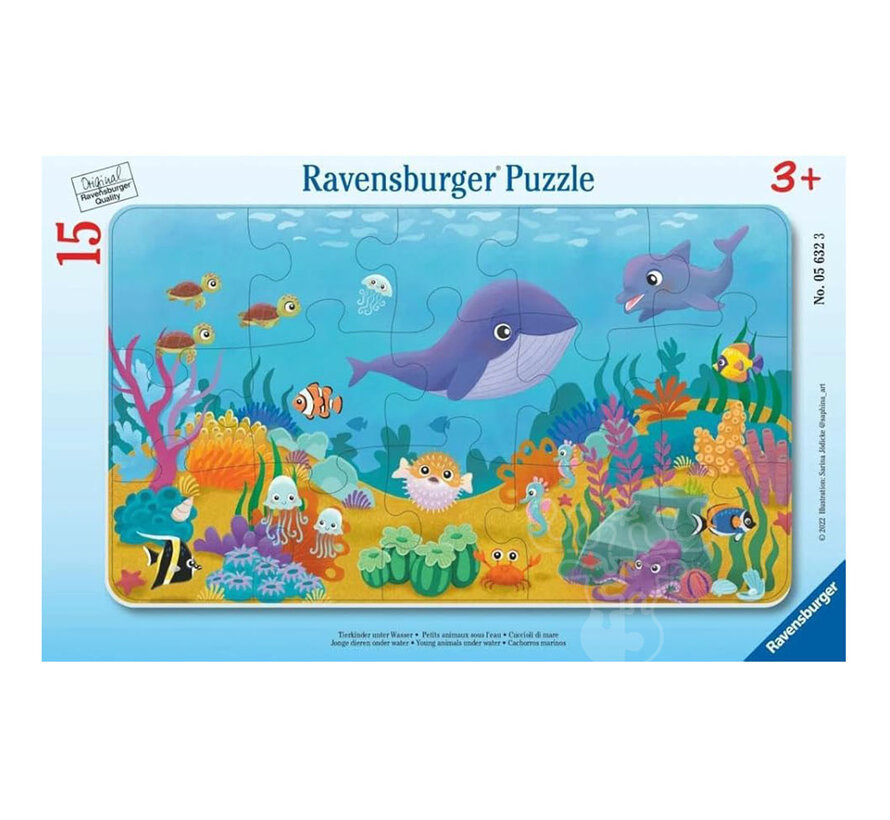 Ravensburger Young Animals Under Water  Tray Puzzle 15pcs