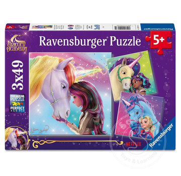 Ravensburger Ravensburger Unicorn Academy Puzzle 3 x 49pcs