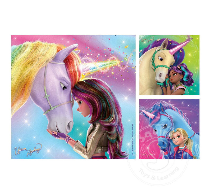 Ravensburger Unicorn Academy Puzzle 3 x 49pcs