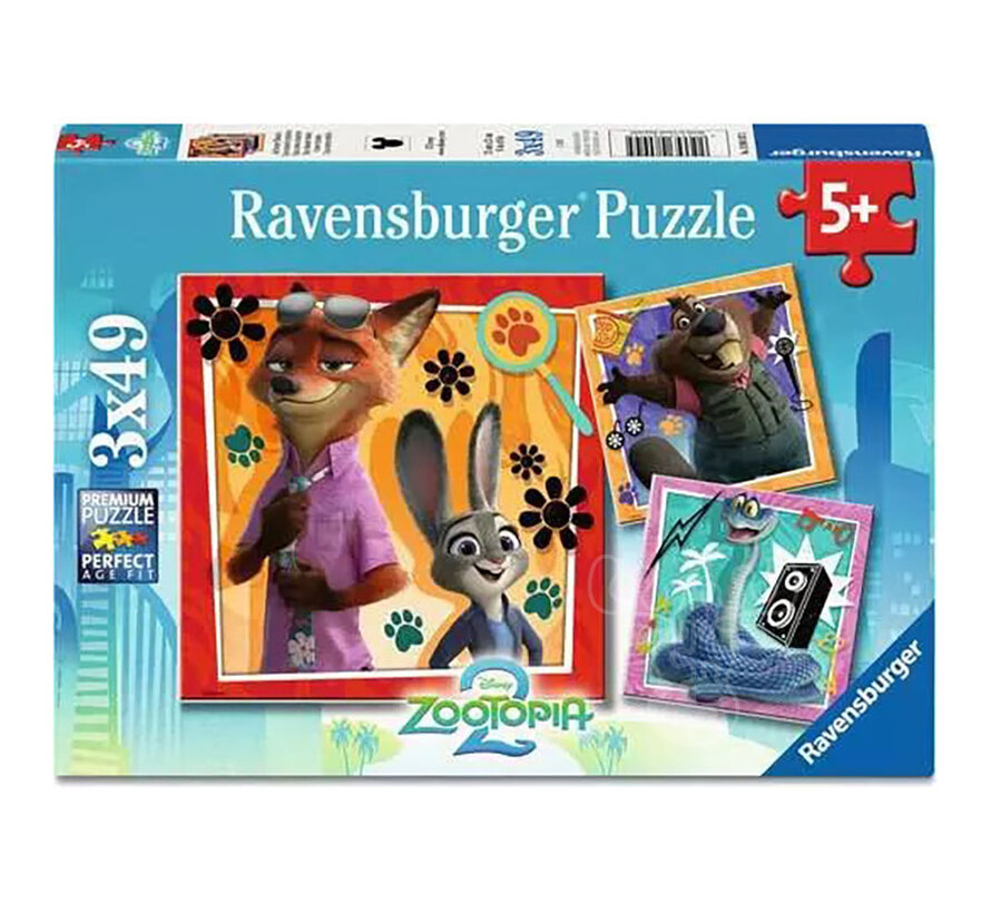 Ravensburger Zootopia 2 Puzzle 3 x 49pcs