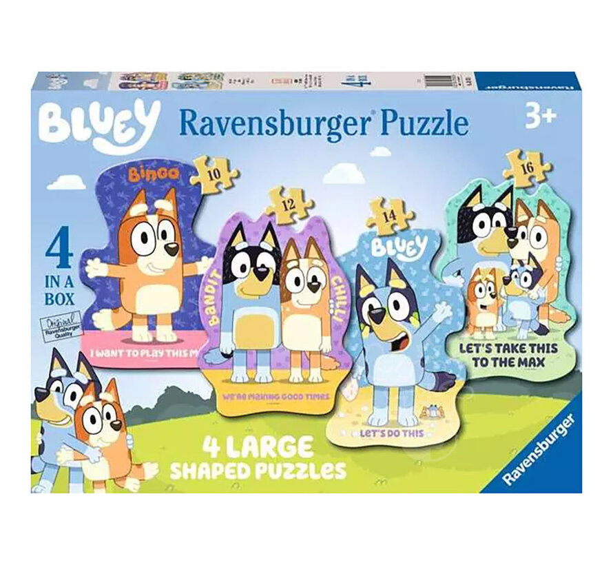 Ravensburger Bluey 4 Large Shaped Puzzles