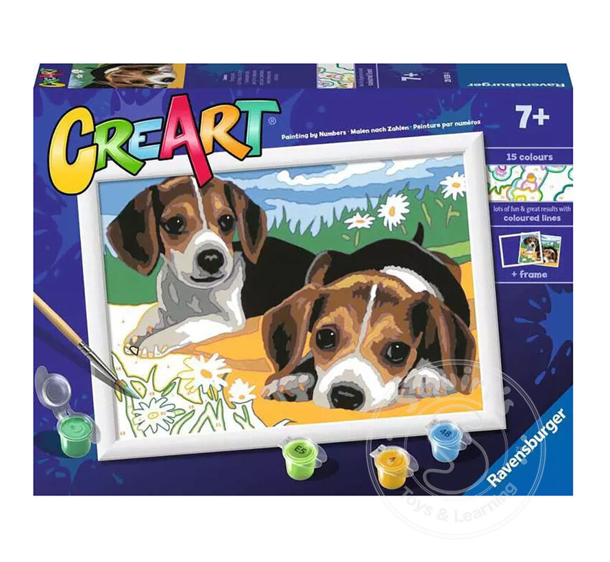 CreArt Paint by Numbers - Jack Russell Puppy