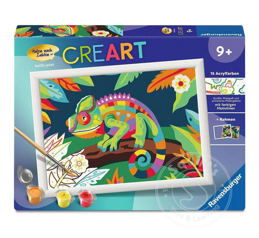 CreArt Paint by Numbers - Colourful Chameleon