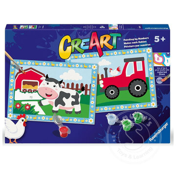 Ravensburger CreArt Junior: Paint by Numbers - Farm