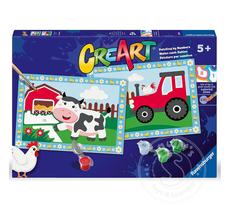 CreArt Junior: Paint by Numbers - Farm