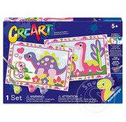 Ravensburger CreArt Junior: Paint by Numbers - Pink Dinosaurs