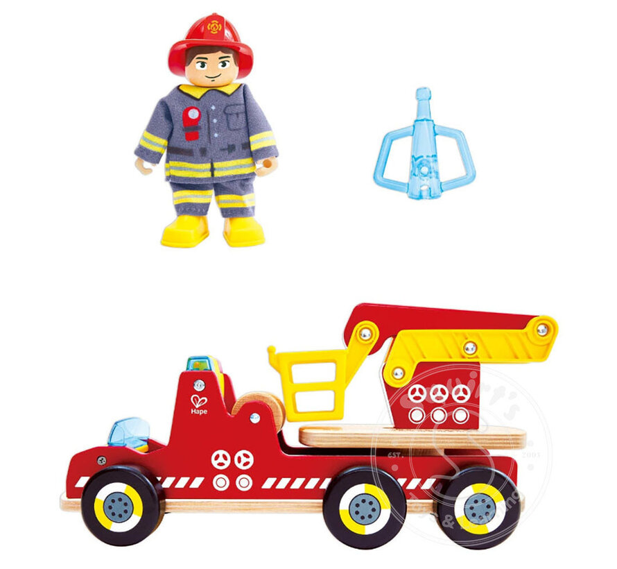 Hape Siren & Lights Toy Fire Truck