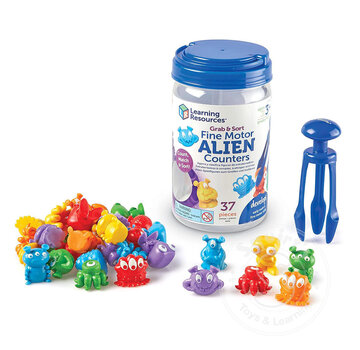 Learning Resources Grab & Sort Fine Motor Alien Counters