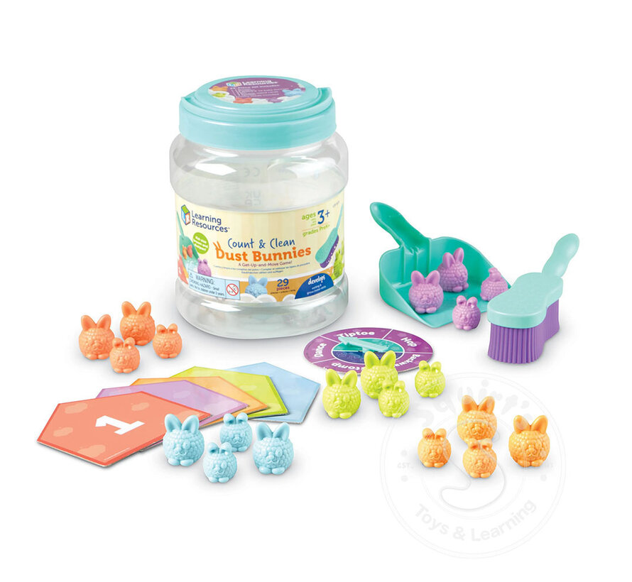 Count & Clean Dust Bunnies Gross Motor Game