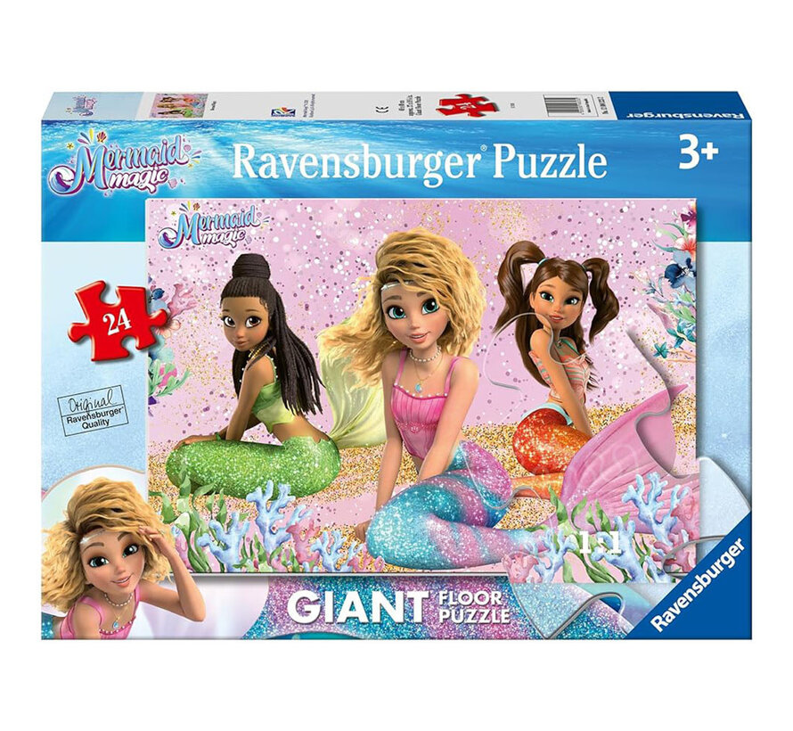 FINAL SALE: Rav. Mermaid Magic Floor Puzzle 24pcs (Damaged Box)