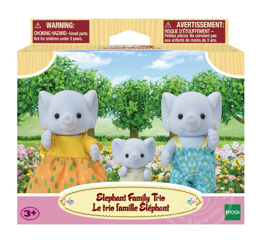 Calico Critters Elephant Family Trio