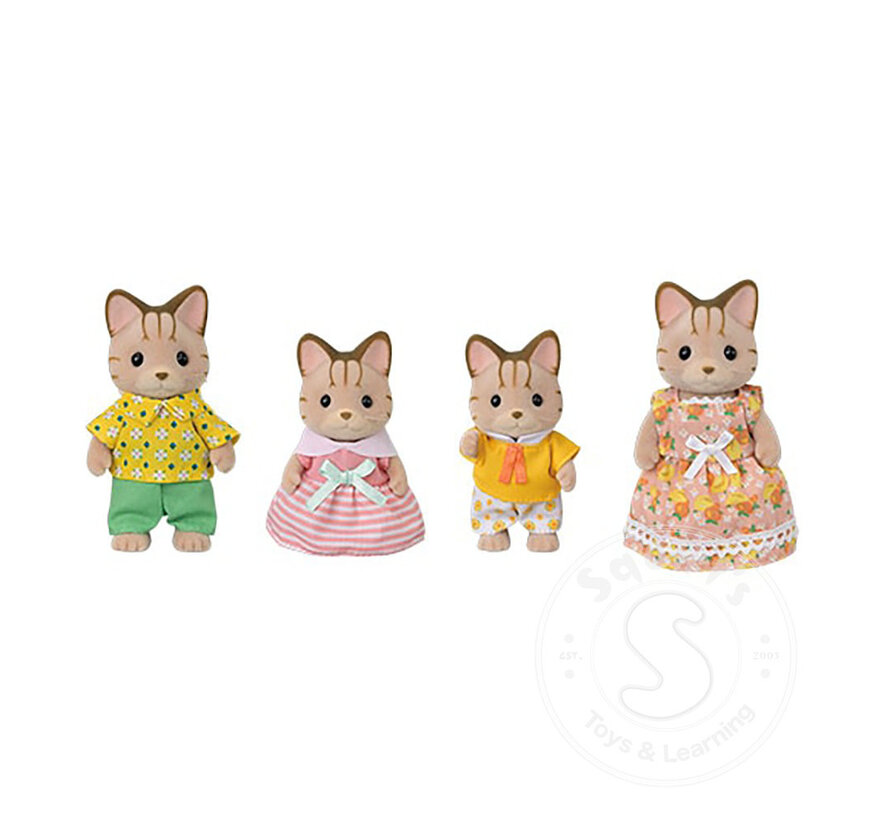 Calico Critters Striped Cat Family