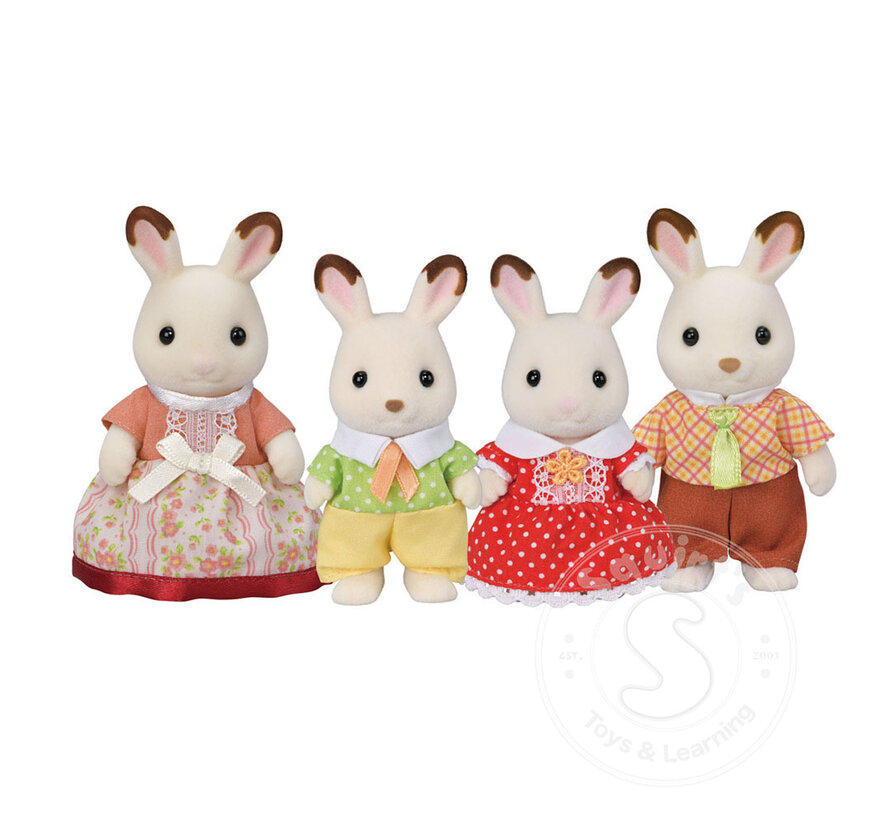 Calico Critters Chocolate Rabbit Family