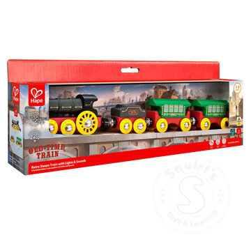 Hape Hape Retro Steam Train with Lights & Sounds