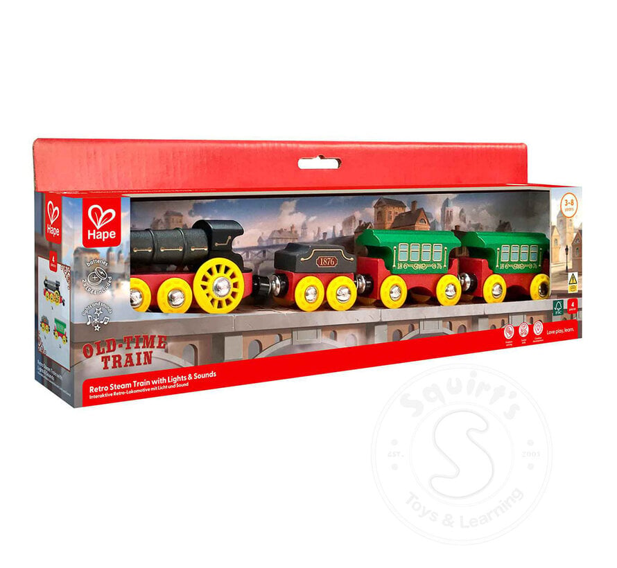 Hape Retro Steam Train with Lights & Sounds