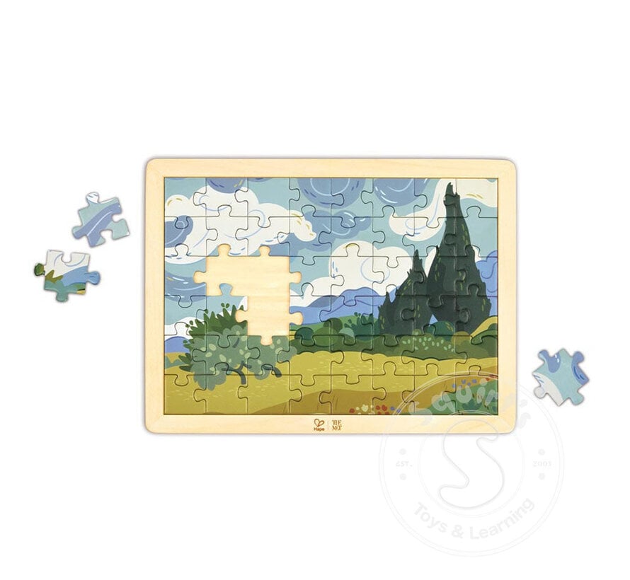 Hape The Met: Wheat Field with Cypresses Puzzle