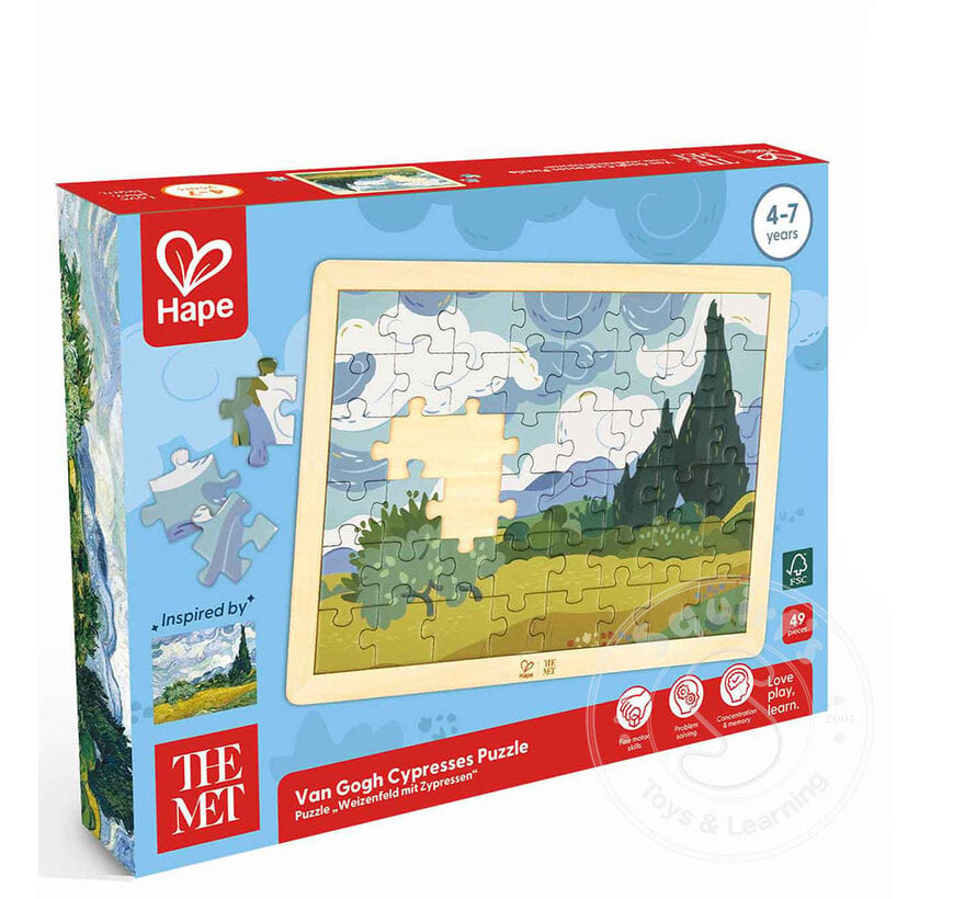 Hape The Met: Wheat Field with Cypresses Puzzle