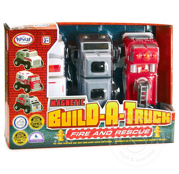 Magnetic Build-A-Truck Fire and Rescue (Bilingual)