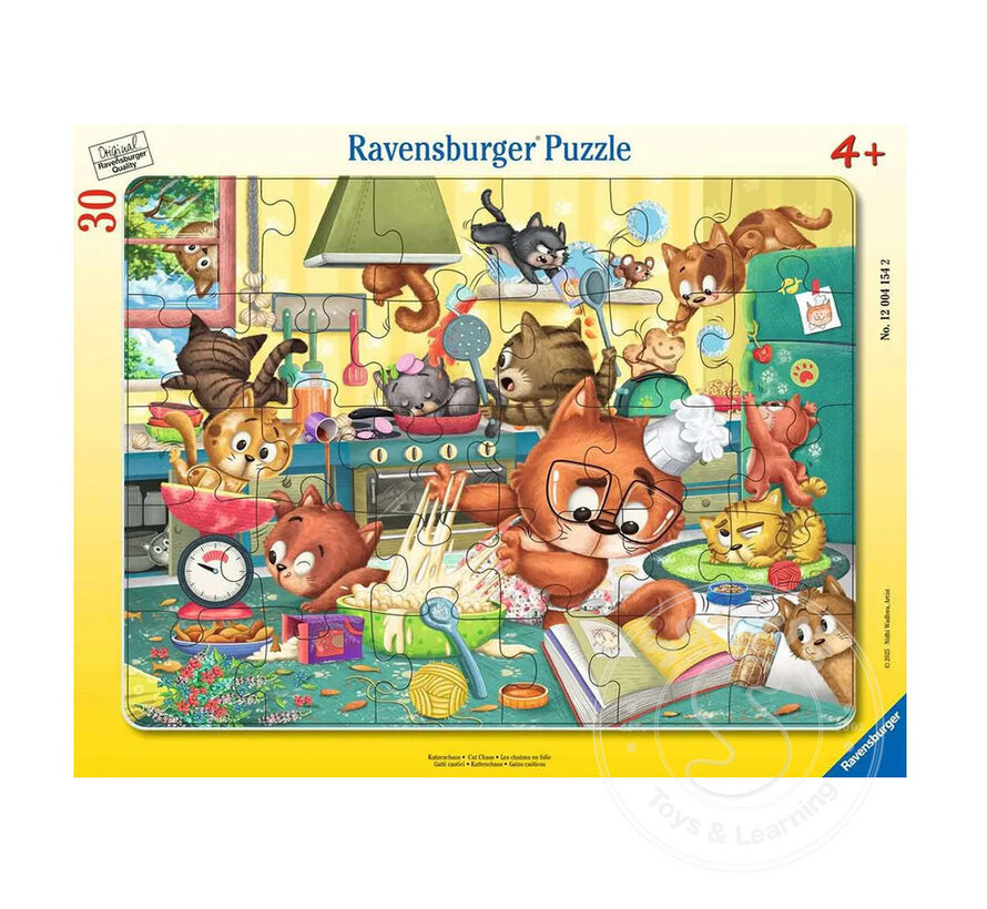 Ravensburger Cat Chaos 30 Pc Frame Tray Puzzle