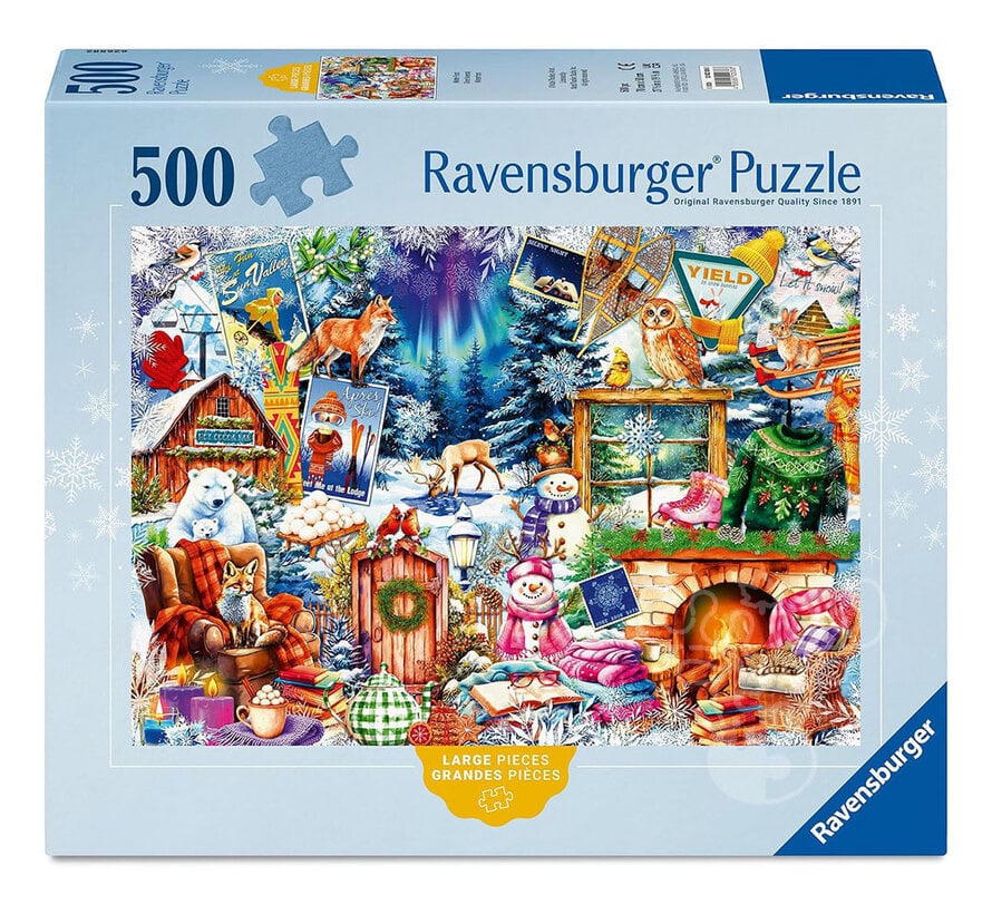 FINAL SALE Rav Winter Frost Large Format Puzzle 500pcs - Damaged Box