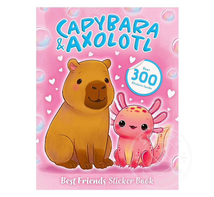Sticker Best Friends: Capybara and Axolotl
