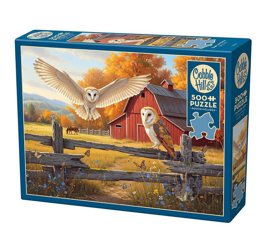 Cobble Hill Barn and Owls Puzzle 500pcs