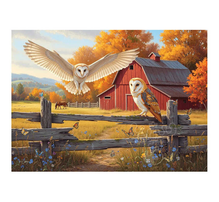 Cobble Hill Barn and Owls Puzzle 500pcs