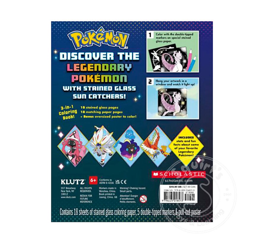 Klutz Pokémon Legendary Stained Glass