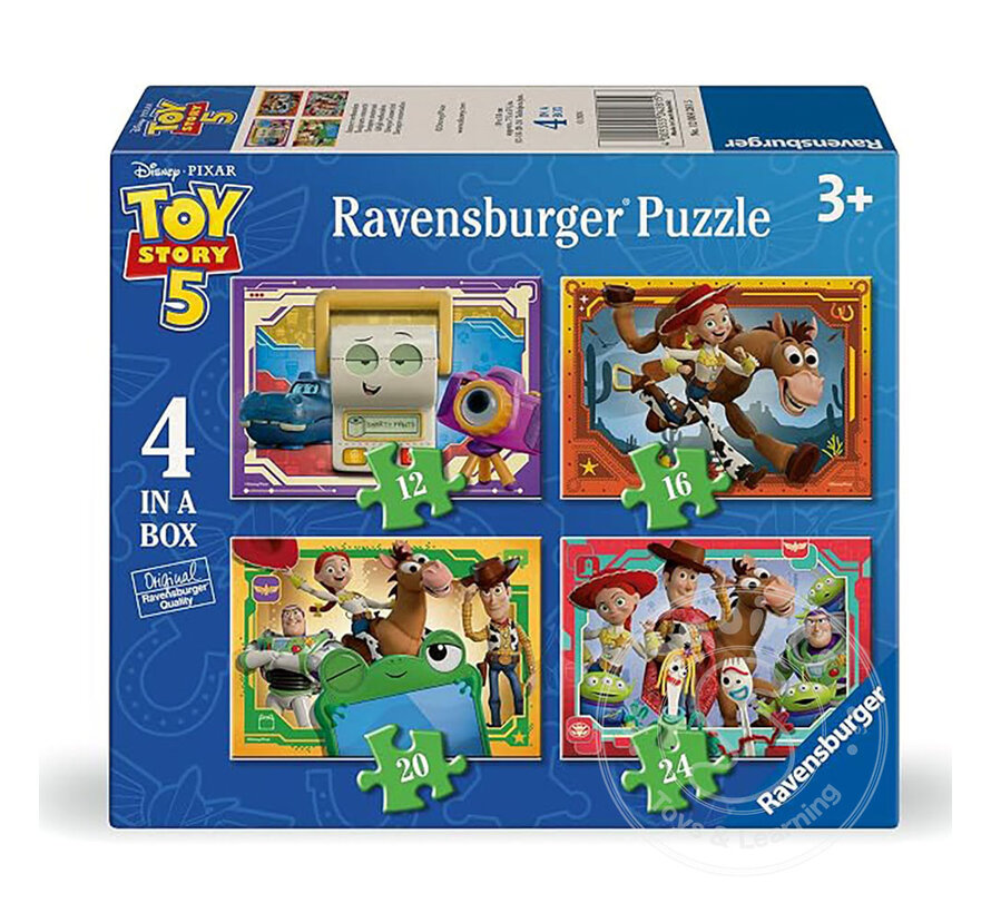 Ravensburger Toy Story 5: 4 in a Box 12/16/20/24 Pc Puzzle