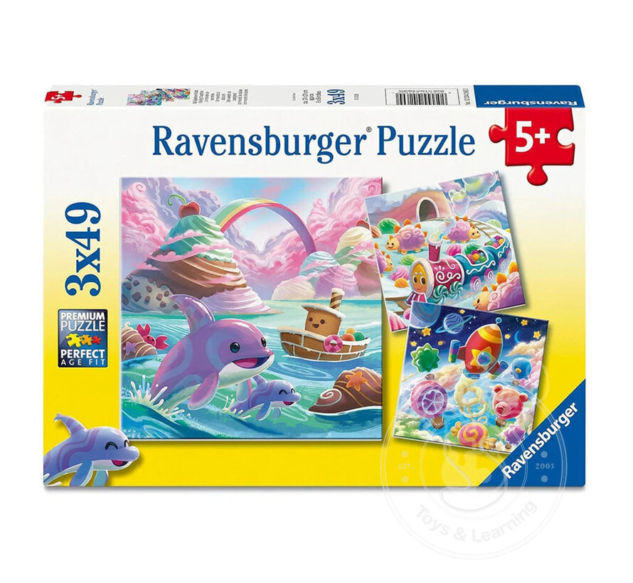 Ravensburger Candy Coastline Puzzle 3 x 49pcs
