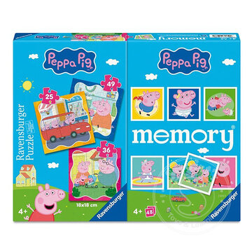 Ravensburger FINAL SALE: Peppa Pig Puzzles + Memory (Game) - Dented Box
