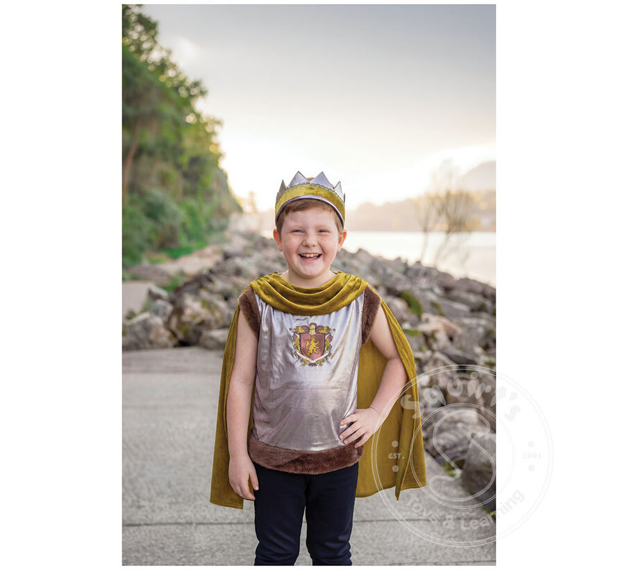 Great Pretenders Sir Wolfheart Tunic, Cape & Crown (Size 5-6)