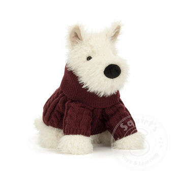 Jellycat Jellycat Munro Scottie Dog Winter Jumper Outfit