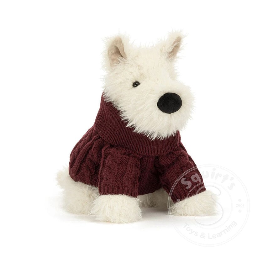 Jellycat Munro Scottie Dog Winter Jumper Outfit