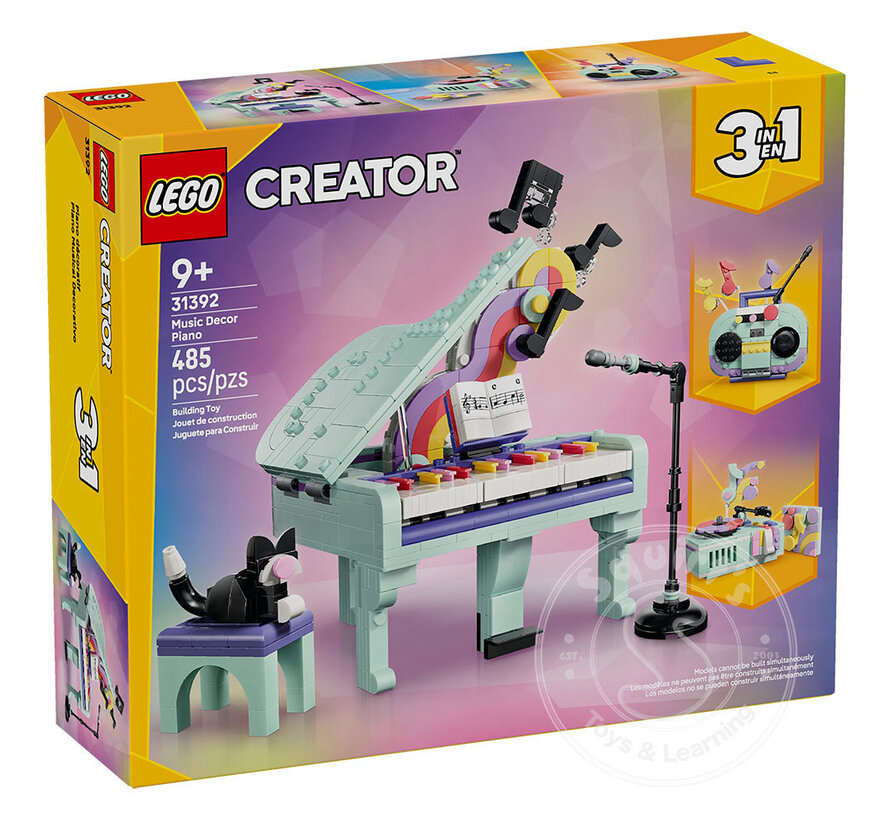 LEGO® Creator 3-in-1 Music Decor Piano with Cat