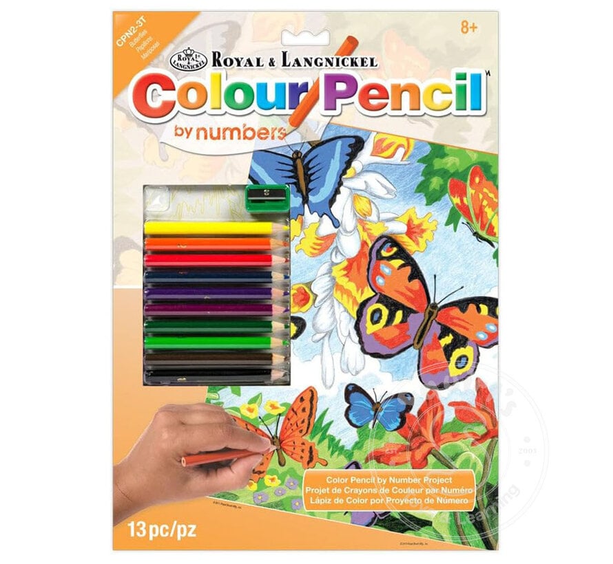 Royal & Langnickel Colour (Pencil) by Number: Butterflies
