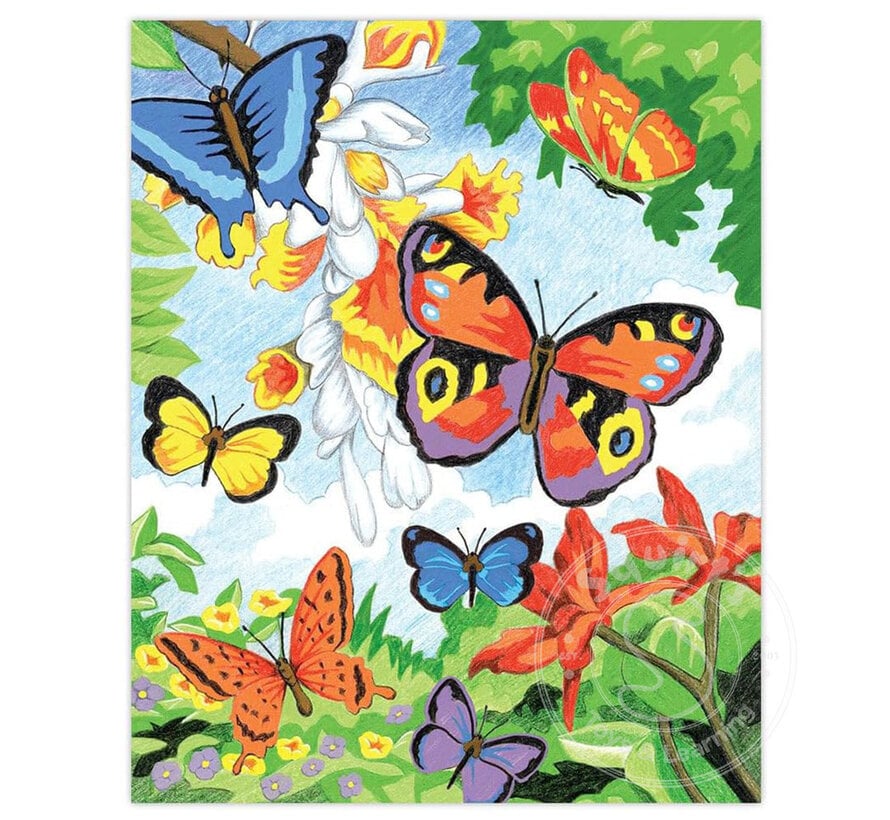 Royal & Langnickel Colour (Pencil) by Number: Butterflies