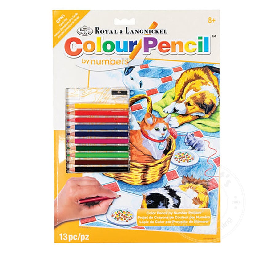 Royal & Langnickel Colour (Pencil) by Number: Family Pets