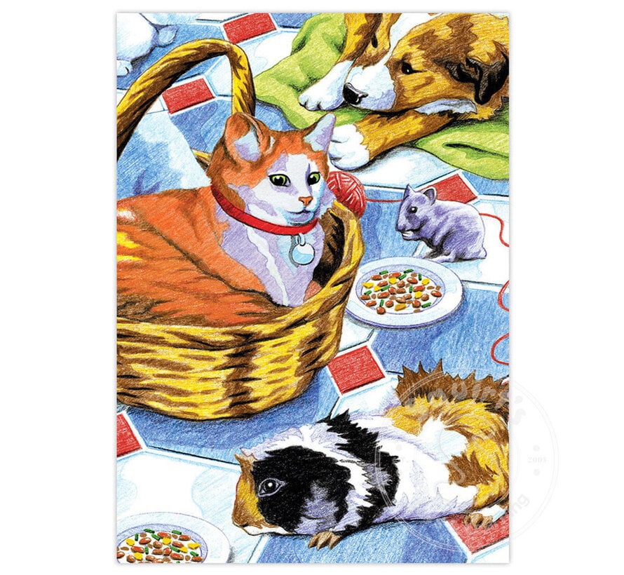 Royal & Langnickel Colour (Pencil) by Number: Family Pets
