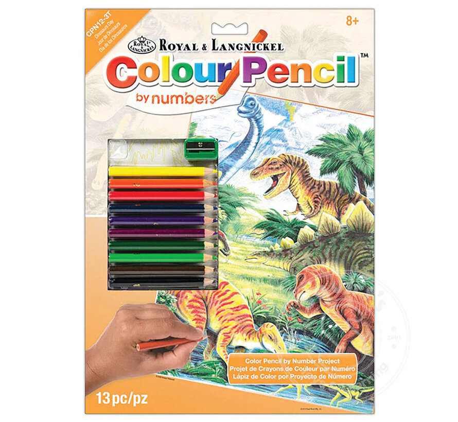 Royal & Langnickel Colour (Pencil) by Number: Dinosaurs Day