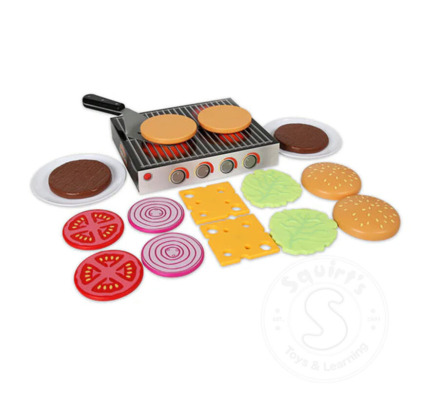 Magnetic Build & Grill Hamburger Set