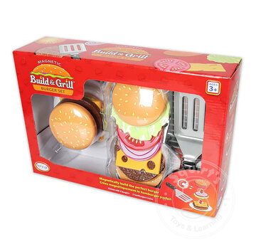 Magnetic Build & Grill Hamburger Set